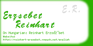 erzsebet reinhart business card